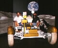 Tony and Rick on a repro of a lunar rover