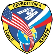 Expedition 8 patch. Image courtesy of NASA.