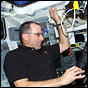 NASA image of ISS Science Officer Don Pettit, who is part of the three-man Expedition Six crew.