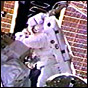 STS-113 spacewalker John Herrington during today's EVA. NASA image.